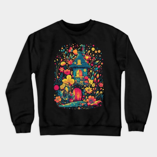 Fairy Home Crewneck Sweatshirt by Marco Massano Art